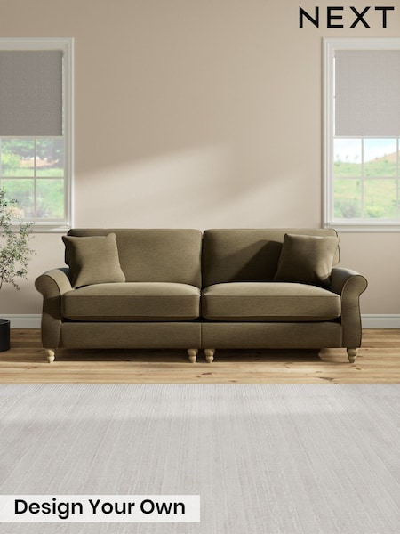 Fine Chenille Easy Clean/Dark Moss Green - Ashford Relaxed Sit