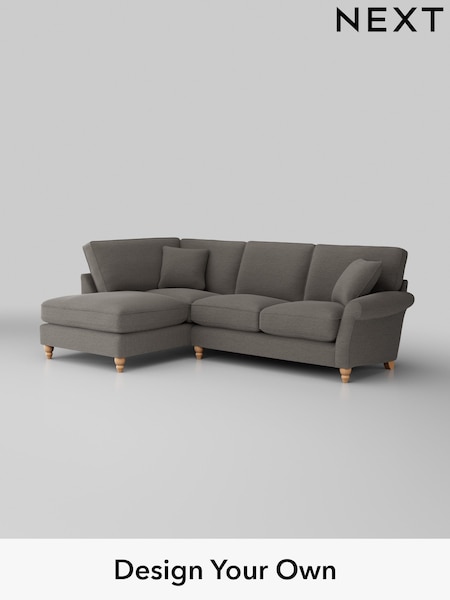 Fine Chenille Easy Clean/Dark Smoke Grey Ashford Relaxed Sit (W46006) | £2,075
