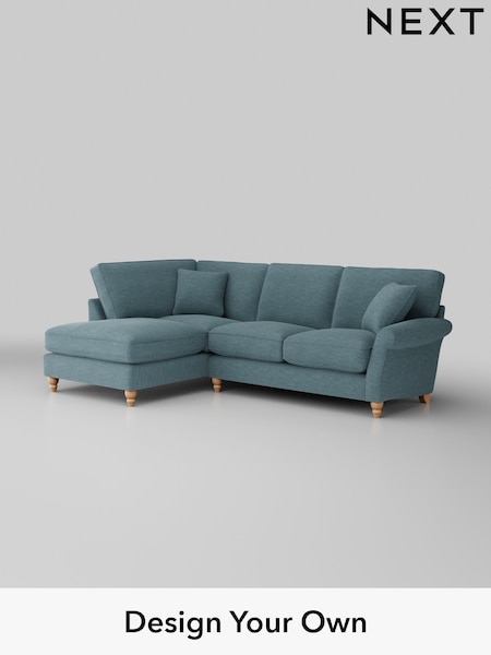 Fine Chenille Easy Clean/Mid Blue Ashford Relaxed Sit (W46009) | £2,075