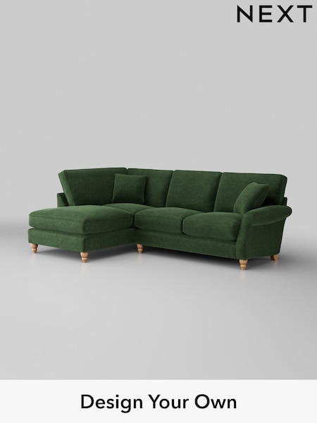 Luxe Chenille/Dark Green Ashford Relaxed Sit (W46011) | £2,175
