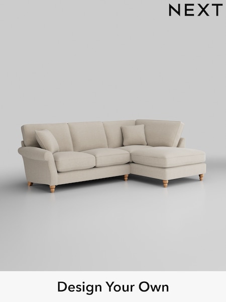 Fine Chenille Easy Clean/Oyster Ashford Relaxed Sit (W46013) | £2,075