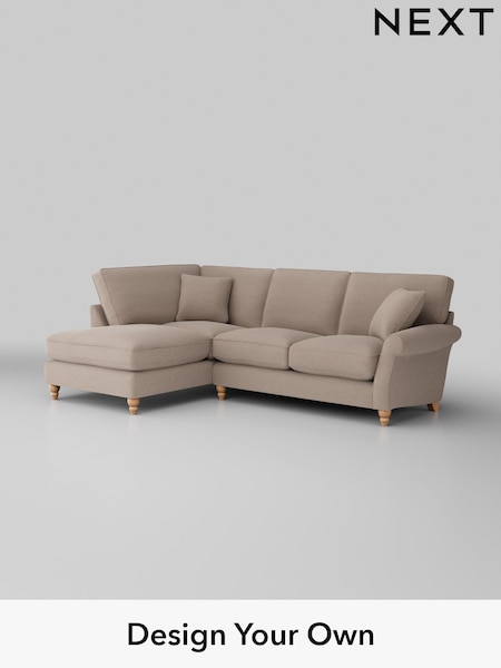 Fine Chenille Easy Clean/Mid Taupe Brown Ashford Relaxed Sit (W46015) | £2,075