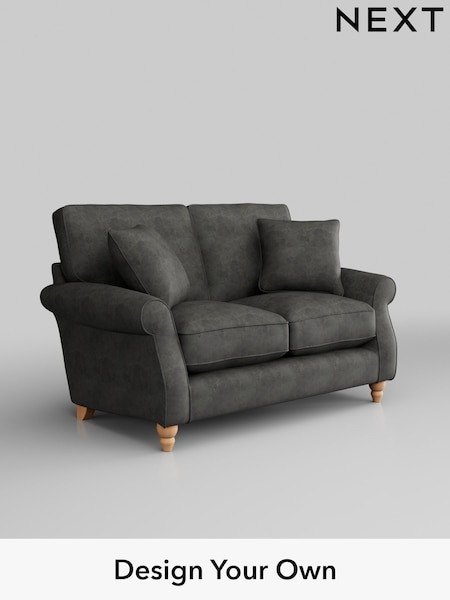 Monza Faux Leather Easy Clean/Dark Grey Ashford Relaxed Sit (W46022) | £1,225