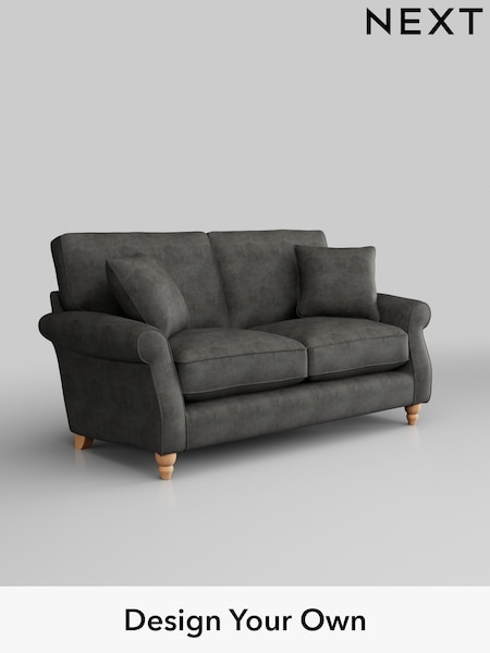 Monza Faux Leather Easy Clean/Dark Grey Ashford Relaxed Sit (W46022) | £1,325