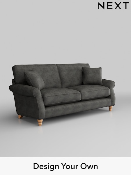 Monza Faux Leather Easy Clean/Dark Grey Ashford Relaxed Sit (W46022) | £1,425