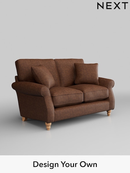 Monza Faux Leather Easy Clean/Chestnut Brown Ashford Relaxed Sit (W46023) | £1,225