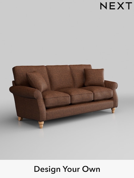 Monza Faux Leather Easy Clean/Chestnut Brown Ashford Relaxed Sit (W46023) | £1,425
