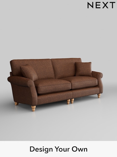 Monza Faux Leather Easy Clean/Chestnut Brown Ashford Relaxed Sit (W46023) | £1,525