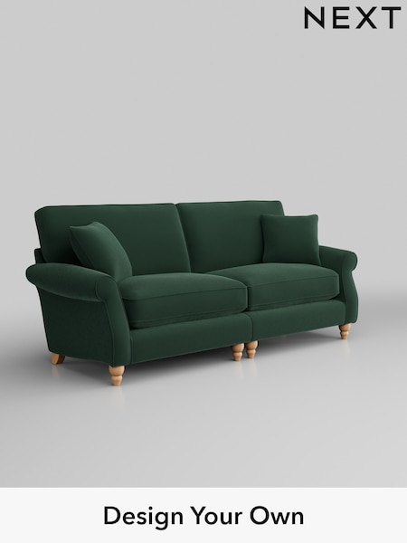 Plush Velvet Easy Clean/Bottle Green Ashford Relaxed Sit (W46035) | £1,525