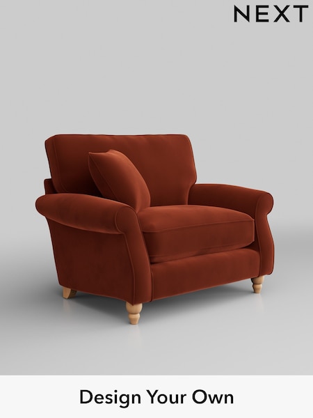Plush Velvet Easy Clean/Ginger Orange Ashford Relaxed Sit (W46039) | £1,025