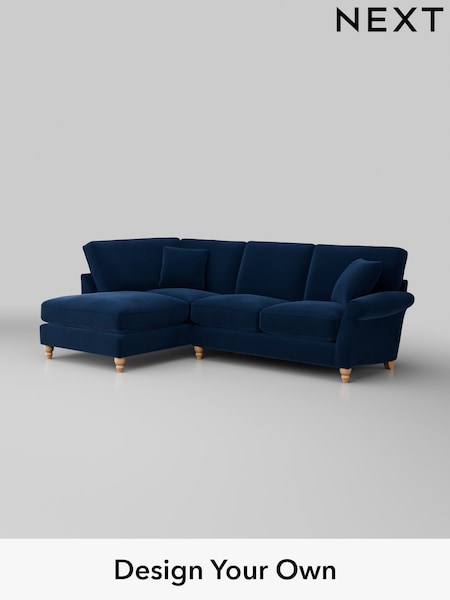 Plush Velvet Easy Clean/Navy Blue Ashford Relaxed Sit (W46045) | £2,075