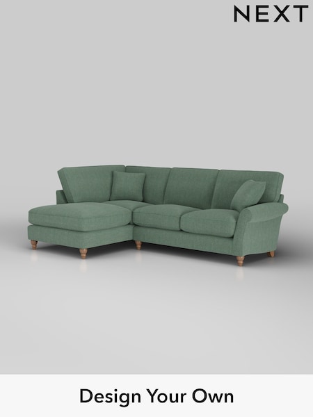 Chunky Texture/Mid Forest Green Ashford Relaxed Sit (W46075) | £2,075