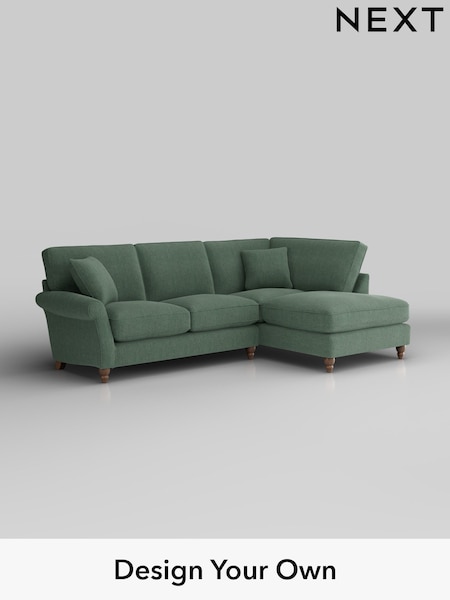 Chunky Texture/Mid Forest Green Ashford Relaxed Sit (W46075) | £2,075