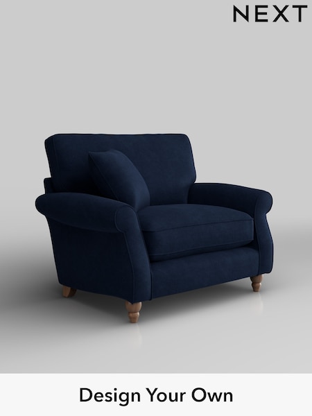 Luxe Chenille/Navy Blue Ashford Relaxed Sit (W46081) | £1,125