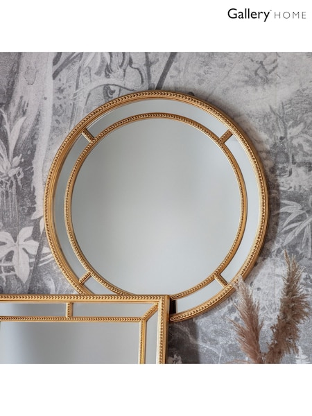 Gallery Home Gold Sinvello Round Mirror (W46099) | £180