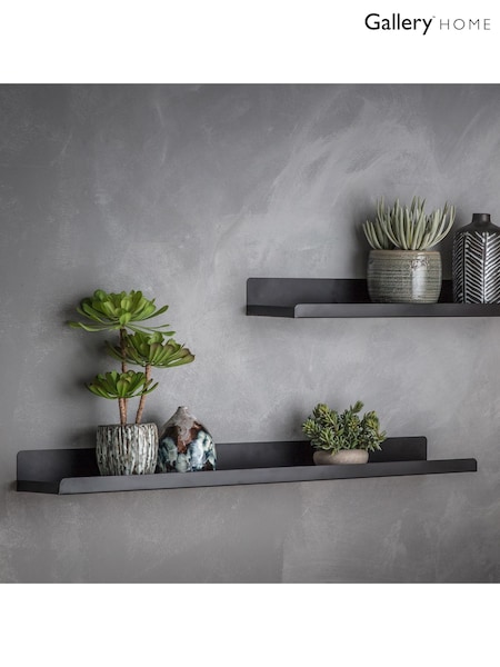 Gallery Home Black Large Craften Wall Shelf (W46107) | £36