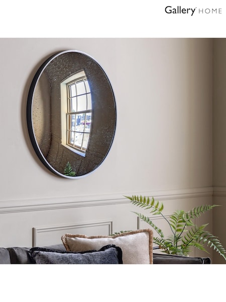 Gallery Home Black Yarmouth Convex Mirror (W46108) | £216