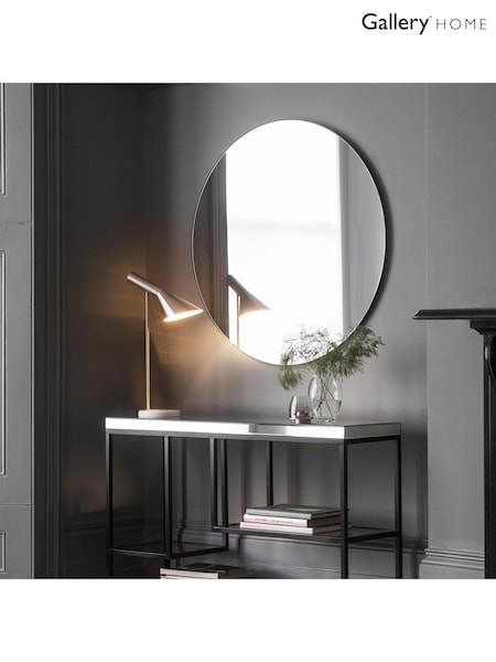 Gallery Home Black Haylock Round Mirror (W46109) | £234