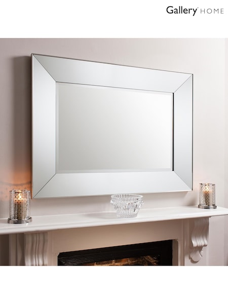 Gallery Home Silver Vassel Rectangle Mirror (W46116) | £216
