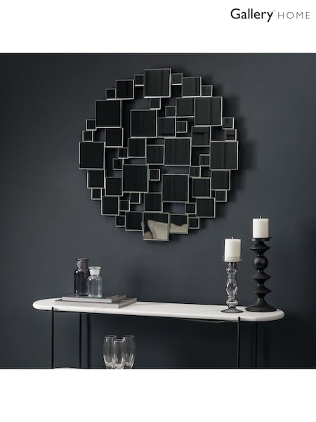 Gallery Home Silver Dawlin Round Mirror (W46119) | £126