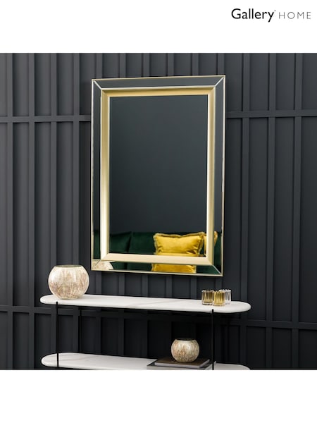 Gallery Home Gold Phantine Rectangle Mirror (W46124) | £126
