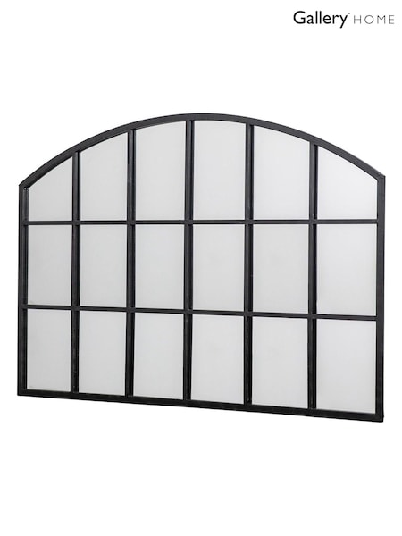 Gallery Home Black Winglow Arch Mirror (W46131) | £180