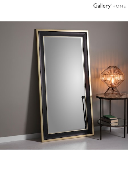 Gallery Home Black Edgemont Leaner Mirror (W46135) | £144