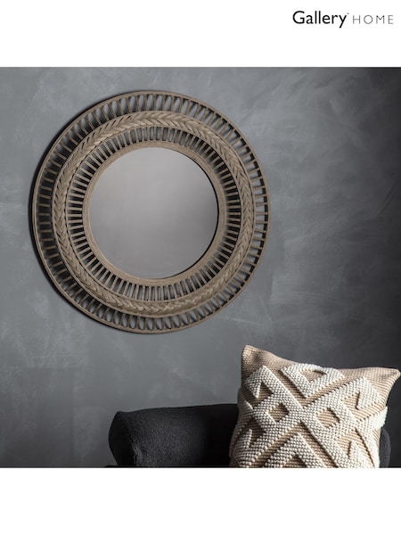 Gallery Home Grey Zenorra Mirror (W46140) | £108