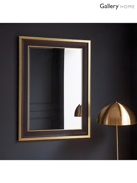Gallery Home Black Edgemont Rectangle Mirror (W46143) | £108