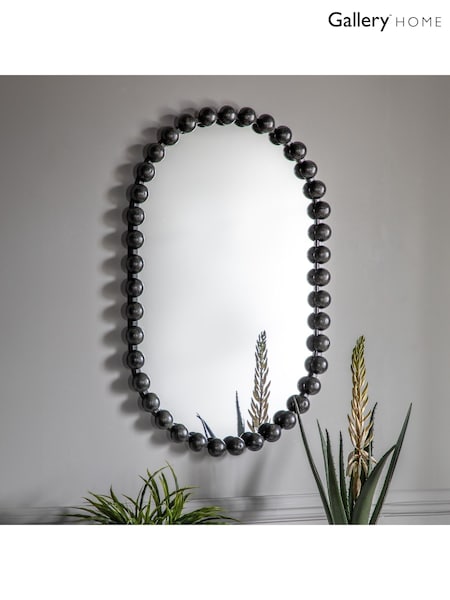 Gallery Home Black Cerone Mirror (W46152) | £144