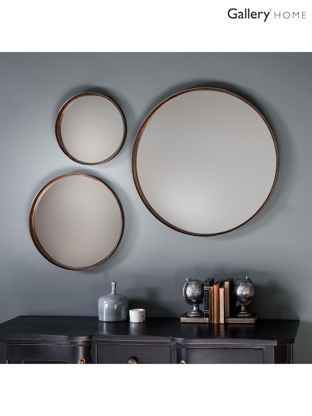 Gallery Home Bronze Redstone Round Mirror (W46153) | £108