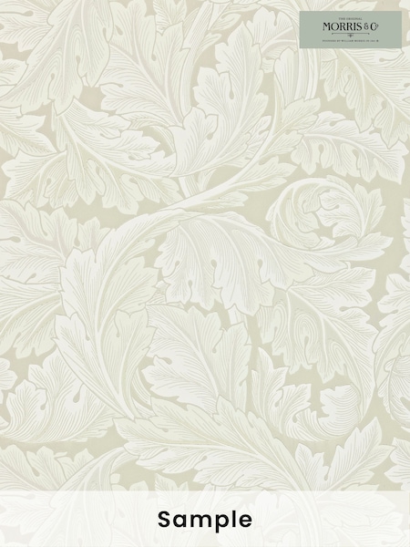 Morris & Co Acanthus Chalk Morris Friends A4 Wallpaper Sample (W46177) | £1