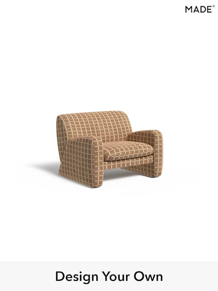 Cale Check/Dark Sand Natural Romana By Made (W46312) | £850