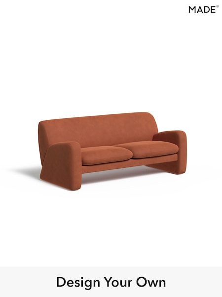 Matt Velvet Easy Clean/Burnt Orange Romana By Made (W46328) | £1,099