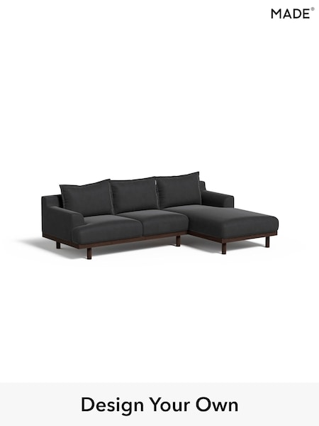 Matt Velvet Easy Clean/Charcoal Grey Turin By Made (W46329) | £1,999