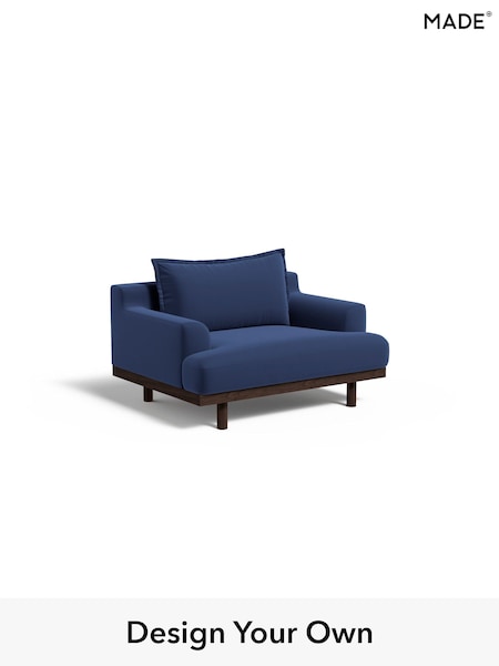 Matt Velvet Easy Clean/Navy Blue Turin By Made (W46345) | £799