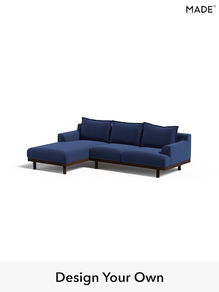 Matt Velvet Easy Clean/Navy Blue Turin By Made (W46345) | £1,999