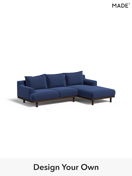 Matt Velvet Easy Clean/Navy Blue Turin By Made (W46345) | £1,999