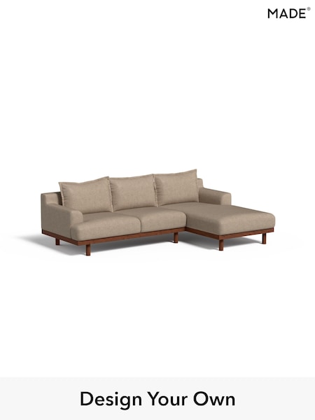 Soft Chenille Easy Clean/Taupe Natural Turin By Made (W46349) | £2,099