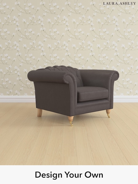 Bronington Leather/Pewter Grey Gloucester Buttoned Leather By Laura Ashley (W46350) | £1,550