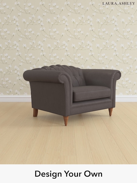 Bronington Leather/Pewter Grey Gloucester Buttoned Leather By Laura Ashley (W46350) | £1,700