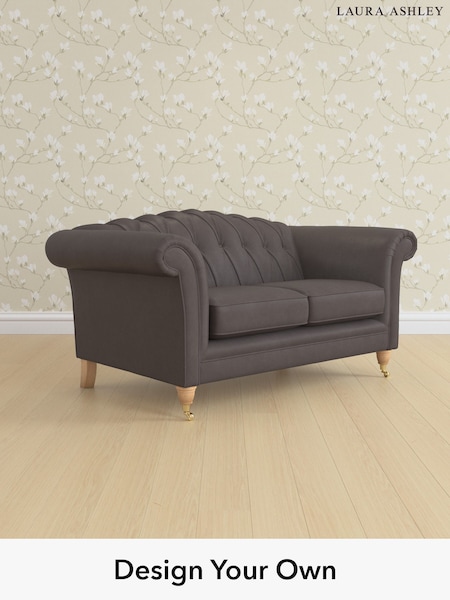 Bronington Leather/Pewter Grey Gloucester Buttoned Leather By Laura Ashley (W46350) | £2,050