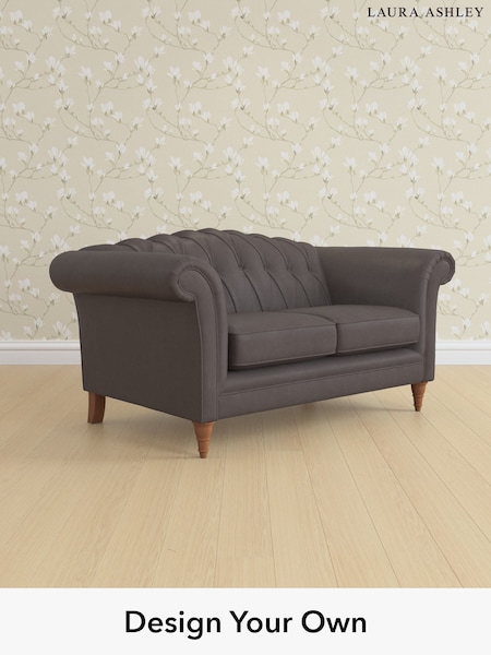 Bronington Leather/Pewter Grey Gloucester Buttoned Leather By Laura Ashley (W46350) | £2,050