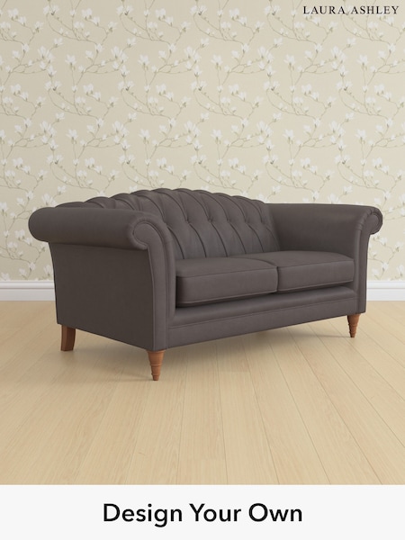 Bronington Leather/Pewter Grey Gloucester Buttoned Leather By Laura Ashley (W46350) | £2,150