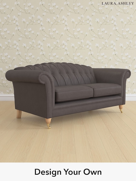 Bronington Leather/Pewter Grey Gloucester Buttoned Leather By Laura Ashley (W46350) | £2,250