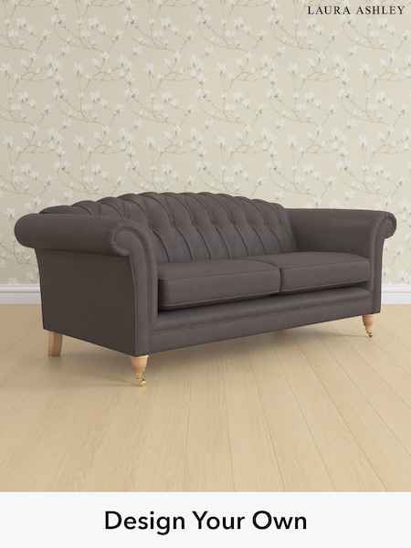 Bronington Leather/Pewter Grey Gloucester Buttoned Leather By Laura Ashley (W46350) | £2,350