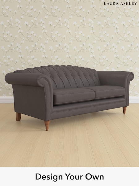 Bronington Leather/Pewter Grey Gloucester Buttoned Leather By Laura Ashley (W46350) | £2,350