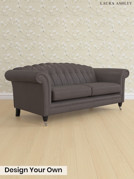 Bronington Leather/Pewter Grey Gloucester Buttoned Leather By Laura Ashley (W46350) | £2,350