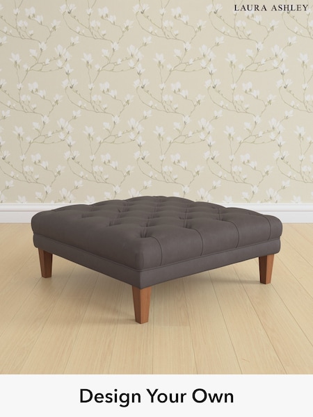 Bronington Leather/Pewter Grey Chatsworth Buttoned Leather By Laura Ashley (W46352) | £875