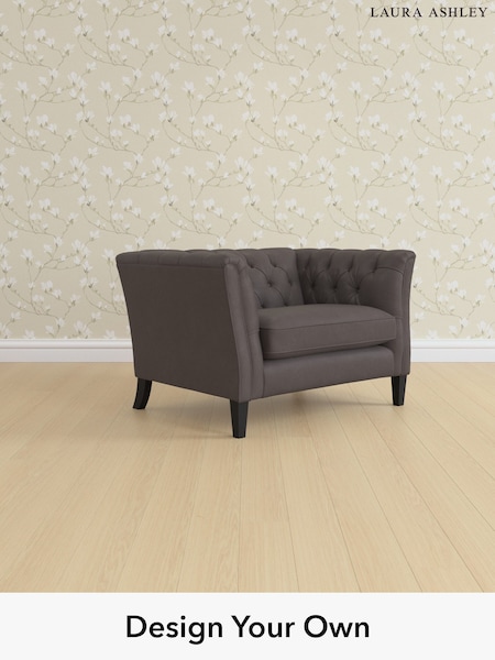 Bronington Leather/Pewter Grey Chatsworth Buttoned Leather By Laura Ashley (W46352) | £1,850